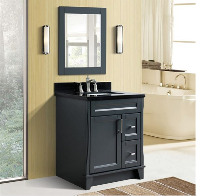 Bellaterra 400700-31-DG 31" Single Sink Vanity In Dark Gray Finish