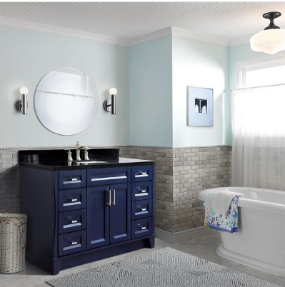 Bellaterra 400700-49S-BU 49" Single Sink Vanity In Blue Finish