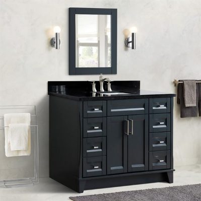 Bellaterra 400700-49S-DG 49" Single Sink Vanity In Dark Gray Finish