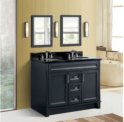 Bellaterra 400700-49D-DG 48" Double Sink Vanity In Dark Gray Finish