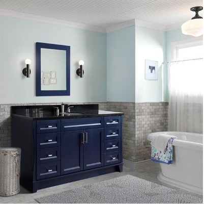 Bellaterra 400700-61S-BU 61" Single Sink Vanity In Blue Finish