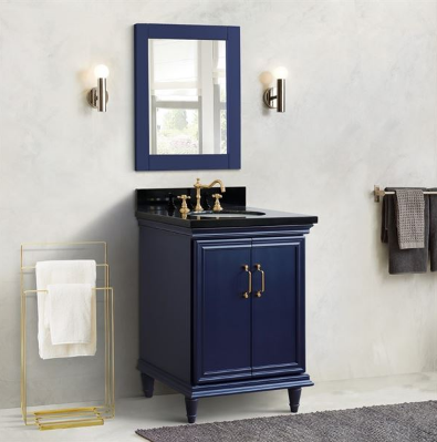 Bellaterra 400800-25-BU 25" Single Vanity In Blue Finish