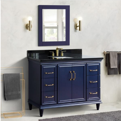 Bellaterra 400800-49S-BU 49" Single Sink Vanity In Blue Finish