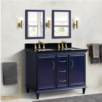 Bellaterra 400800-49D-BU 49" Double Vanity In Blue Finish