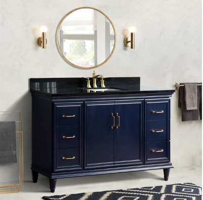Bellaterra 400800-61S-BU 61" Single Sink Vanity In Blue Finish