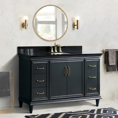Bellaterra 400800-61S-DG 61" Single Sink Vanity In Dark Gray Finish