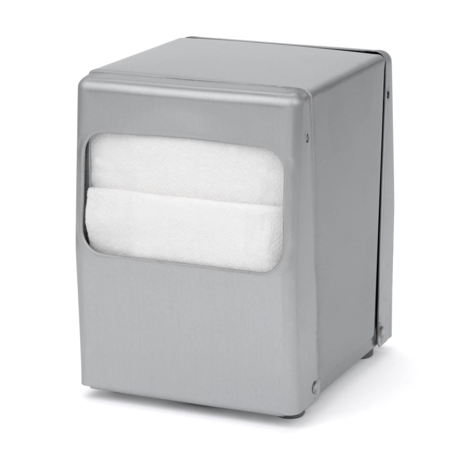 Palmer Fixture ND0045-13 Tabletop Low Fold Napkin Dispenser, Finish-Brushed Steel