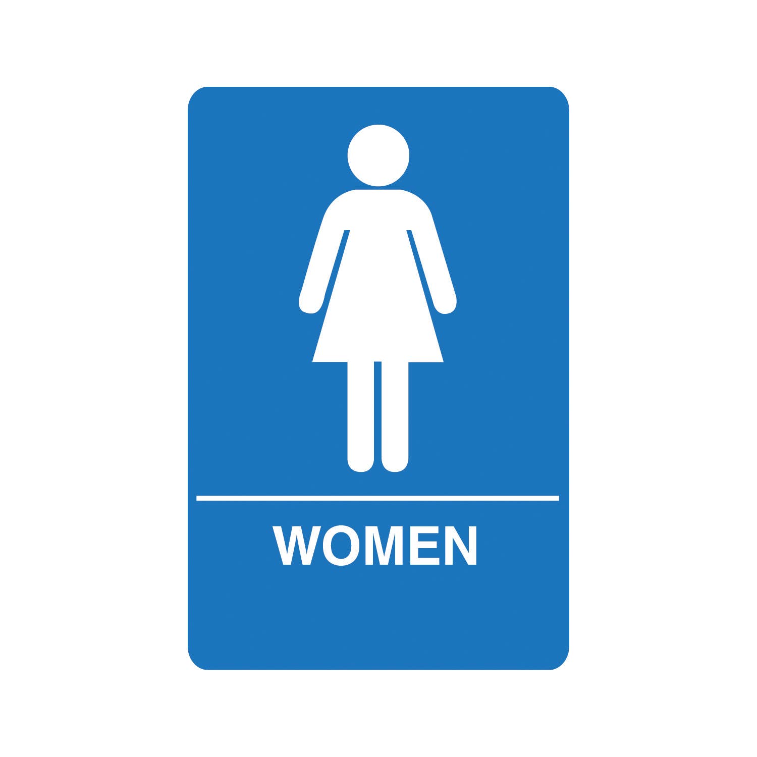 Palmer Fixture IS100 Restroom Sign, Finish-Blue