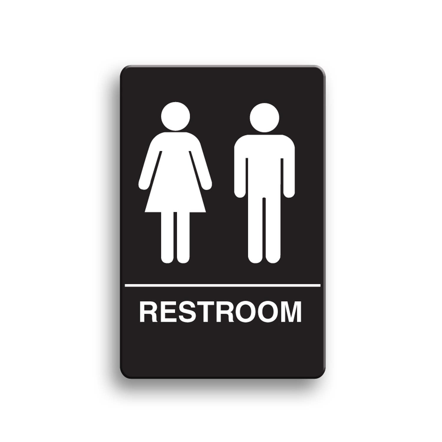 Palmer Fixture IS1005-15 Unisex Restroom Sign, Finish-Blue