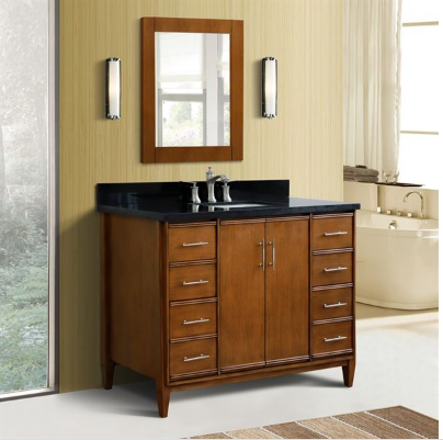 Bellaterra 400901-49S-WA 49" Single Sink Vanity In Walnut Finish