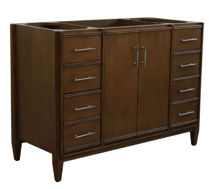 Bellaterra 400901-48S 48" Single Sink Vanity In Walnut Finish - Cabinet Only