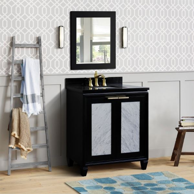 Bellaterra 400990-31-BL 31" Single Sink Vanity In Black Finish