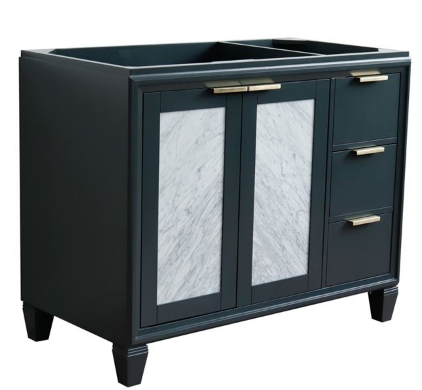 Bellaterra 400990-42L-DG 42" Single Sink Vanity In Dark Gray Finish - Left Door- Cabinet Only