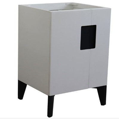 Bellaterra 408800-24-WH 24" Single Sink Vanity In White Finish - Cabinet Only