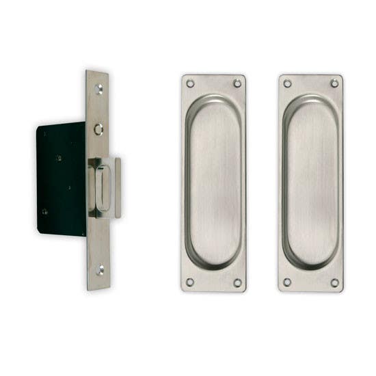 Gruppo Romi 6001S Passage Set for Pocket Door Lock - Square Plate