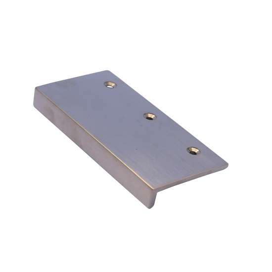 Gruppo Romi TL204BR L Solid Brass Edge Pull - 2" PROJ X 4" W