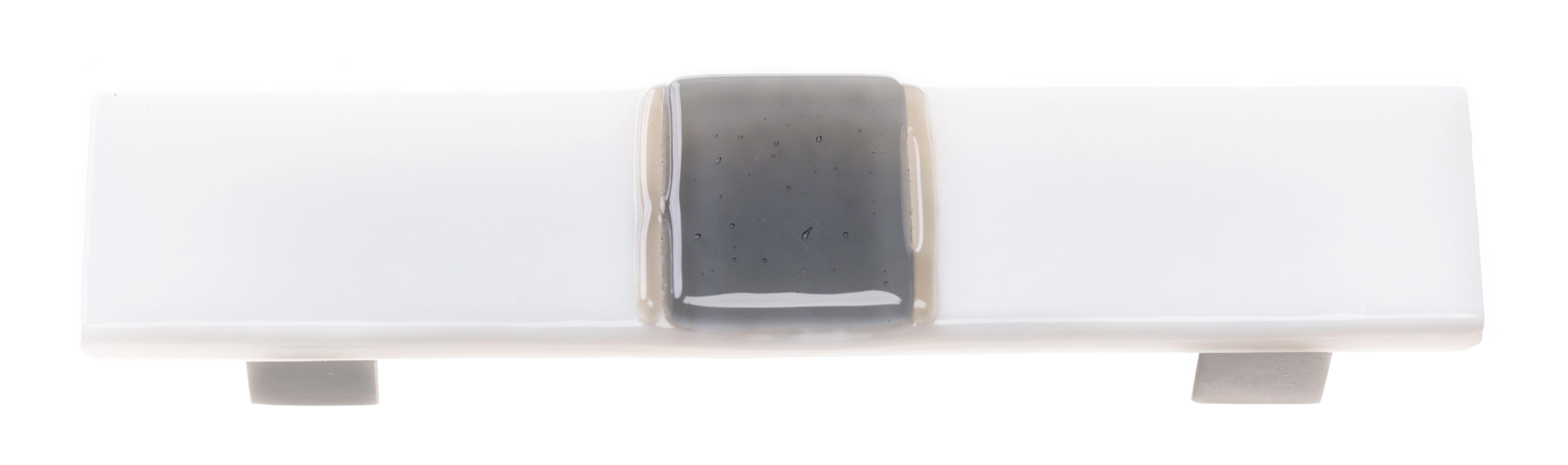 Sietto P-1500-SN Bandwidth Pull, Top Finish-White , Base Finish-Satin Nickel