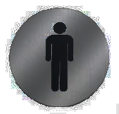 Linnea SGN-76R1 Door Sign, Male, Round