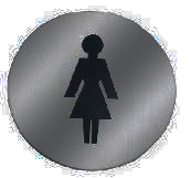 Linnea SGN-76R2 Door Sign, Female, Round