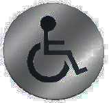 Linnea SGN-76R4 Door Sign, Handicap, Round