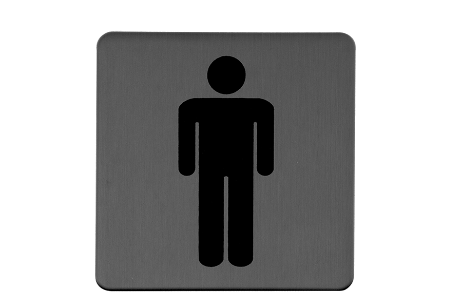 Linnea SGN-76S1 Door Sign, Male, Square