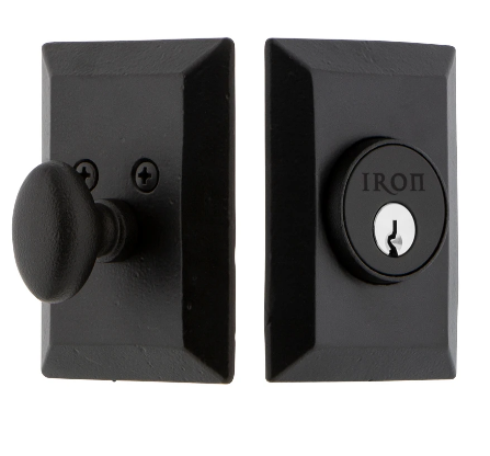 Ageless Iron KEPKEP Single Cylinder Deadbolt, Black Iron