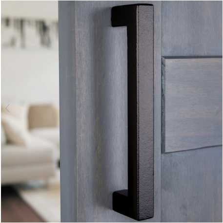 Ageless Iron BD-FL-PULL-BI Black Iron Barn Door Flush Pull