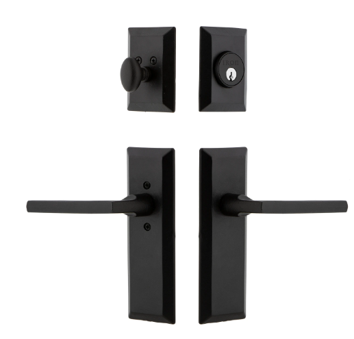 Ageless Iron KEPDRK 68 Keep Long Plate Entry Set w/ Dirk Lever, Black Iron
