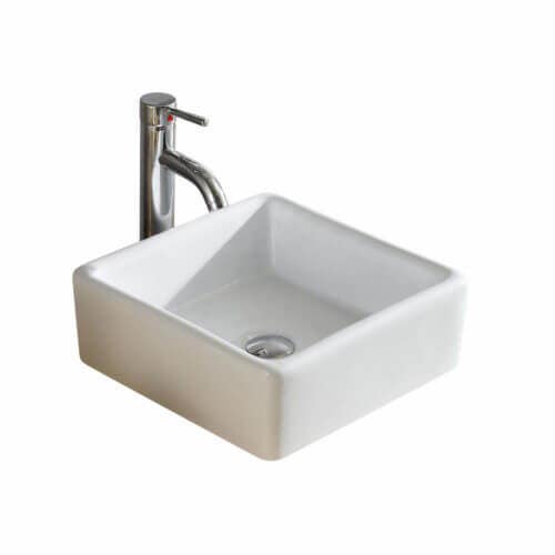 Fine Fixtures VE Modern Square Vessel in White