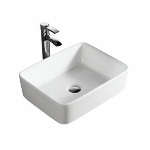 Fine Fixtures MV Modern Square Vessel in White