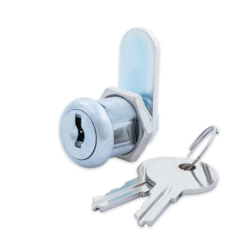 FJM Security 8X00 Disc Tumbler Cam Lock Chrome