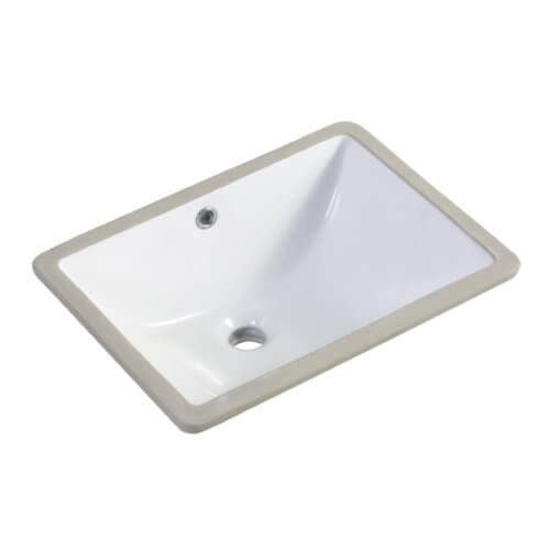 Fine Fixtures ILUM1812W Drop-In and Undermount Sink in White - 18" x12"