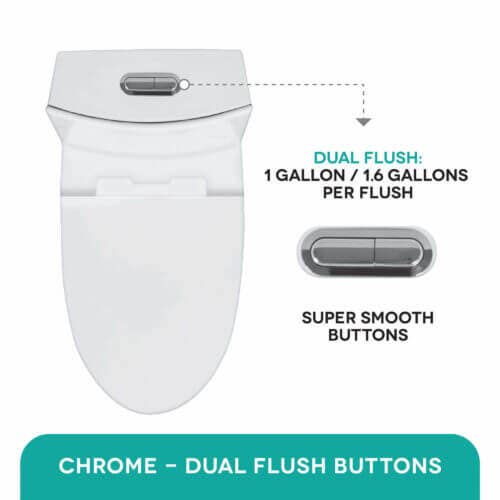 Fine Fixtures MOTB7W One Piece Toilet in White - 26"
