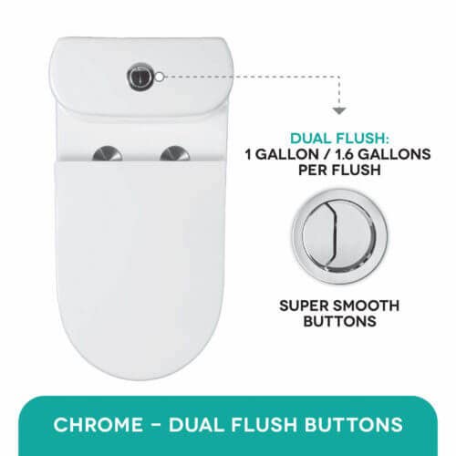 Fine Fixtures MOTB8W One Piece Toilet in White - 26"
