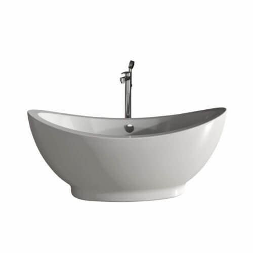Fine Fixtures BT202 Freestanding Hudson Bathtub in White - 69"