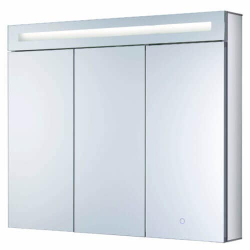 Fine Fixtures AMB3630 Aluminum Top LED Medicine Cabinet 36" X 30"- 3 Doors