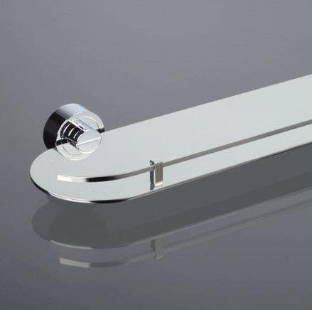 ZEN Design BA0316.694 Anello Wall Mount Shelf, 17 3/4" W x 2" H, Finish-Chrome