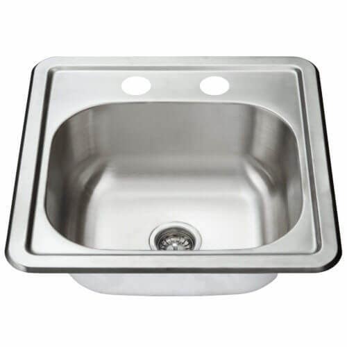 Fine Fixtures S Single Bowl Top Mount Stainless Steel Sink
