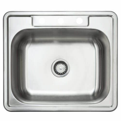Fine Fixtures S Double Bowl Top Mount Stainless Steel Sink