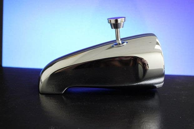 Chatham Brass  257 Brass Spout-Chrome Plated, Diverter Spout Brass, Bulk in eggcrate