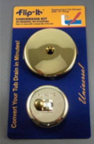 Chatham Brass 20-350 Polished Brass, Conversion Kit with Fit-All Overflow Plate Assembly