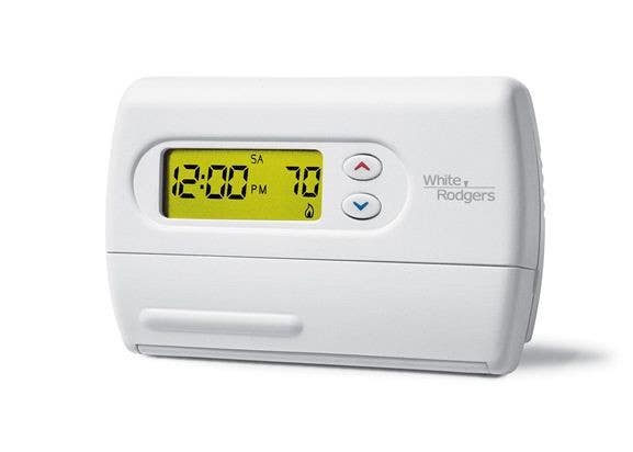 Chatham Brass 1F87-361 Digital Thermostat, 7 Day Programmable, Heat/Cool, Temperature Range 45-90, 24 Volt or Millivolt