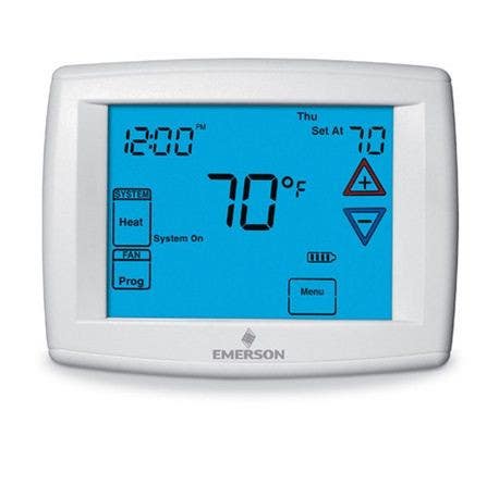 Chatham Brass 1F97-1277 Digital Thermostat, BLUE Touchscreen Thermostat Custom Menu Keypad Lockout