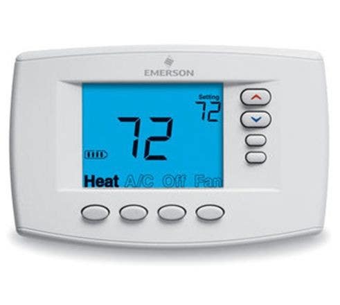 Chatham Brass 1F95-EZ-0671 Digital Thermostat, Blue Thermostat, Universal 4 Heat/2 Cool, Selectable 7 Day programmable