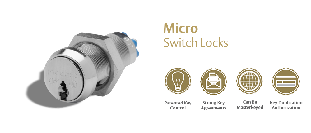 Medeco 652650T Double Micro Switch Locks, 2 Position