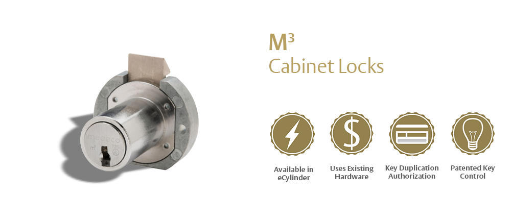 Medeco 627 Removable Core Cabinet Lock Less Plug