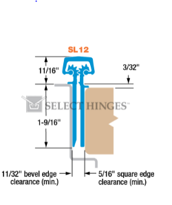 Select SL12 Concealed Geared Continuous Hinge, Heavy Duty