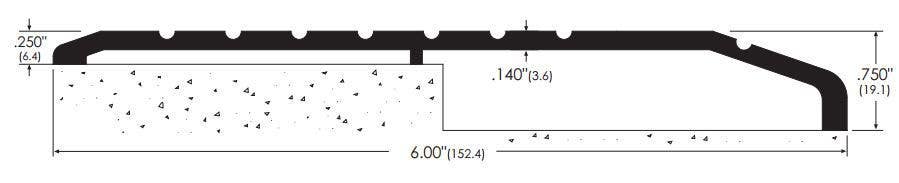 ZERO 104 Offset Threshold, 6"