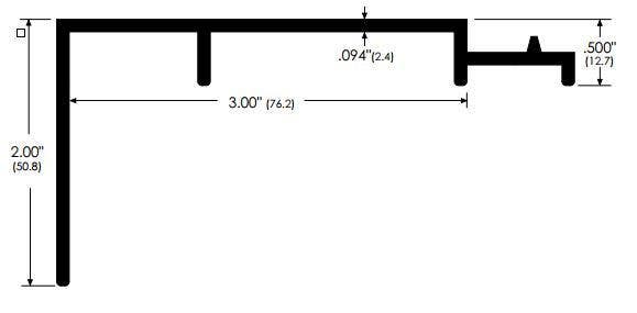 ZERO 105 Bulkhead Door Adjustable Threshold, 3"