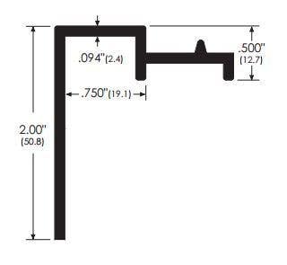 ZERO 106 Bulkhead Door Adjustable Threshold, 3/4"